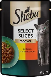 Вологий корм для котів Sheba з куркою та яловичиною в соусі 2.38 кг (28 шт. х 85 г) - мініатюра 2