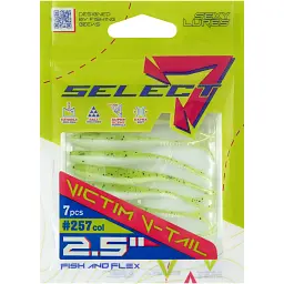 Силікон Select Victim V-Tail 2.5" 257 FE (7 шт/уп) - мініатюра 2