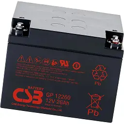 Акумулятор CSB AGM 12V (12V/26Ah/312Wh) (GP12260) [109735] - мініатюра 3