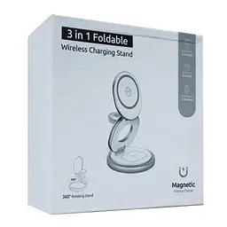 Зарядний пристрій 3 IN1 W27 MAGSAFE (iPhone, iWatch, AirPods) 0RIGINAL сріблястий - мініатюра 2
