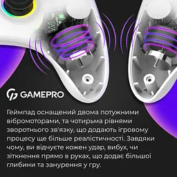Геймпад GamePro бездротовий білий (GPX13W) - мініатюра 18
