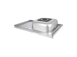 Мийка накладна Brinex 500х800х160мм 1 5080-R, Satin 0,6мм BRIN5080RSAT06 - мініатюра 5