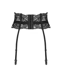 Пояс для панчіх Obsessive Nutris garter belt, XS/S, мереживний, з довгими пажами - мініатюра 2