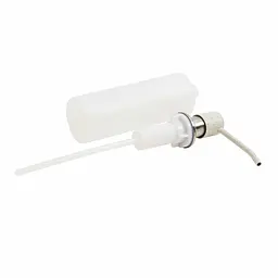 Дозатор миючого засобу Platinum Brushed SA001 білий в крапку, Білий - мініатюра 2