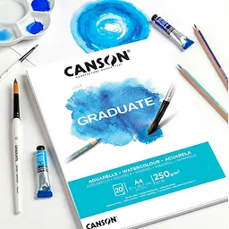 Склейка паперу для акварелі GRADUATE А4 (21х29,7см) 250г/м2 20л середнє зерно Canson - мініатюра 4
