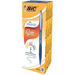 Ручка кулькова Bic автоматична Atlantis з гумовим грипом Синя (bc9021322) - мініатюра 2