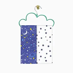 Пелюшки багаторазові Cosas дитячі Galaxy & Star 2 шт., 80х100 см, сині - мініатюра 3