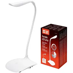 Настільна лампа ColorWay LED Portable & Flexible with built-in accumulator 500mAh (CW-DL06FPB-W)