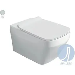 Унітаз підвісний Simas Baden Baden BB 18 з кришкою soft-close BB18-F87(85)-BB004TM Tella matt, Сірий