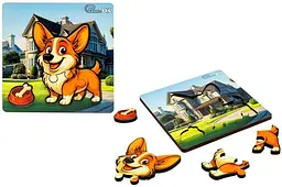 Сортер А6 "Весела собачка" Puz-88753 дерев'яний PuzzleOk