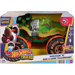 Машинка-позашляховик Hot Wheels Monster Trucks Rageasaur на радіокеруванні 1:15 збільшена (JBH03) - мініатюра 5
