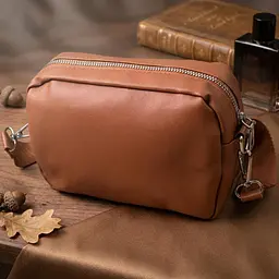 Жіноча сумка крос-боді з монетницею з екошкіри Vintage 22795 руда - мініатюра 4