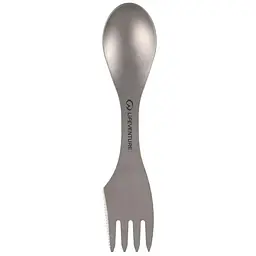 Ложка-виделка Lifeventure Titanium Spork Сірий - мініатюра 2
