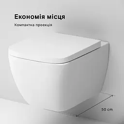 Унітаз підвісний FlashClean Am.Pm Spirit 2.0 з сидінням мікроліфт Square білий C701701SC, Білий - мініатюра 7