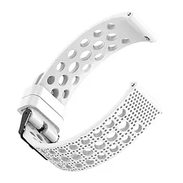Ремінець для Blackview R3R3 ProR3 MaxR5X5 - білий ширина кріплення 20мм силікон Watchbands double (W38-7WB97783921) - мініатюра 2