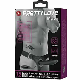 Жіночий страпон PRETTY LOVE Strap-on MYRON 7,2 Vibration Baile BW-022056 17710 - мініатюра 5