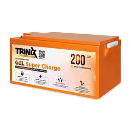 Акумуляторна батарея гелева 12В 200Аг Trinix TGL12V200Ah/20Hr GEL Super Charge (44-00064) - мініатюра 1