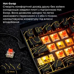 Клавіатура Ajazz NK68 Red Switch Black USB-C (NK68-R-S-B) - мініатюра 15