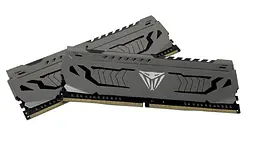 Модуль памяті DDR4 2x8GB/3600 Patriot Viper Steel Gray (PVS416G360C7K) - мініатюра 2