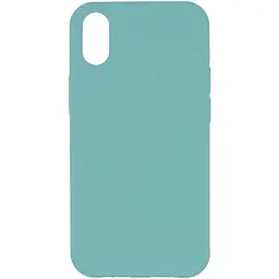 Чохол Silicone Case Full Protective (AA) NO LOGO для Apple iPhone X / XS (5.8) Бірюзовий / Marine Green