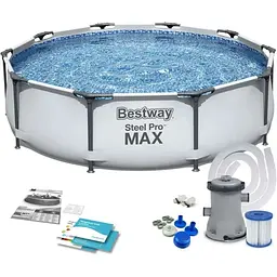 Каркасний басейн Bestway 56408, розмір 305 x 76 см з фільтруючим насосом