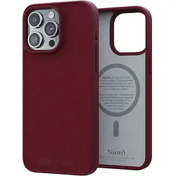 Чохол-накладка Njord Suede MagSafe Case Red для iPhone 15 Pro Max