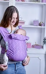 Май-слінг жаккардовий з народження до 36 місяців Coolbabka Бузковий Lily - мініатюра 2