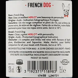 Вино French Dog Aude IGP червоне сухе 0.75 л (917830) - мініатюра 3