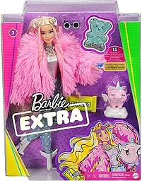 Лялька Barbie Екстра у рожевій пухнастій шубці (GRN28) - мініатюра 5