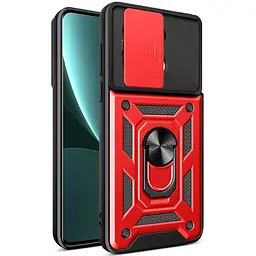 Чохол Ummi Camshield Serge Ring для Xiaomi Redmi Note 13 Pro 4G / 14s / Poco M6 Pro 4G Червоний / Red - мініатюра 2