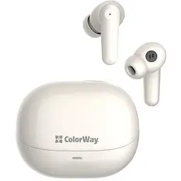 Навушники ColorWay Slim TWS-1 Earbuds Long Life Beige (CW-TWS1BE)