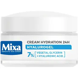 Уцінка. Крем-гель для обличчя Mixa Hydrating Hyalurogel для нормальної зневодненої чутливої шкіри 50 мл 