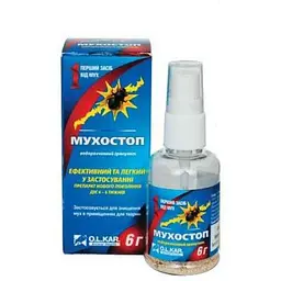 Засіб проти мух O.L.KAR 50мл Спрей "Мухостоп" 6г водорозчинний гранулят