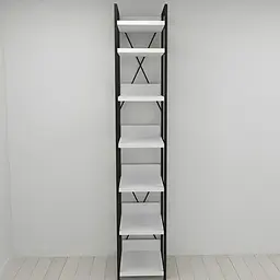 Шафа Гардероб Уні секція 4 серії Конект Ferrum-decor 220x40x50см Чорний метал ДСП Білий 32 мм (FRD-104547)