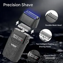 Електробритва шейвер VGR V-640S, подвійне лезо, 9000 RPM, LED-дисплей - мініатюра 4