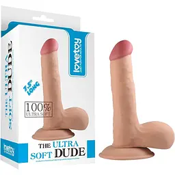 Реалістичний фалоімітатор The Ultra Soft Dude 7.5" 18 см тілесний