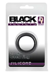 Ерекційне кільце Black Velvets Cock Ring 3.2 см чорний - мініатюра 3