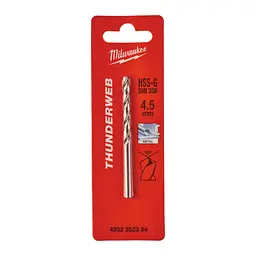 Свердло по металу THUNDERWEB HSS-G MILWAUKEE DIN338, діаметр 4,5x80х47мм