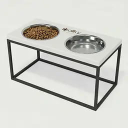 Hollky Base L — миски на підставці для середніх і великих собак (2 × 0,95 л, висота 20 см)