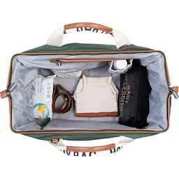 Сумка Childhome Mommy bag Signature - Canvas Green, зелена (CWMBBSCGR) - мініатюра 9