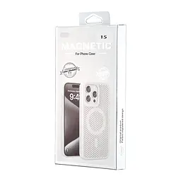 Чохол Silicone Cooling Сase with MagSafe iPhone 15 White - мініатюра 2