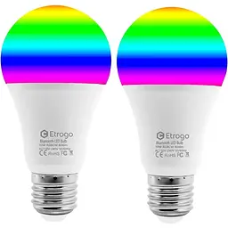 Etrogo Intelligent E27 RGBCW Світлодіодні лампи Bluetooth-з'єднання Кілька кольорів Керування програмою 10 Вт Синхронізація музики