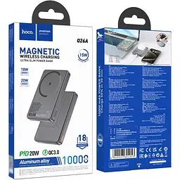 Зовнішній акумулятор Hoco Q26A Joy MagSafe 10000 mAh 20W Metal Gray [117332] - мініатюра 5