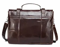 Портфель з гладкої шкіри 14866 Vintage коричневий - мініатюра 5