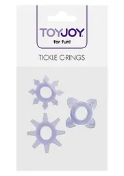 Ерекційне кільце ToyJoy Tickle C-Rings, 3шт (фіолетовий) - мініатюра 4