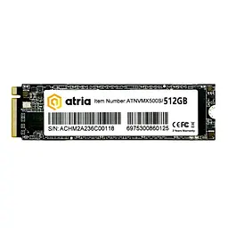 Накопичувач SSD ATRIA m.2 NVMe 512GB X500S NVMe PCIe 3.0 NVMe ATNVMX500S/512 480 500 (ATNVMX500S/512)