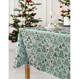 Скатертина Lotus Home New Year 180x140 см зелена (svt-2000022313056)