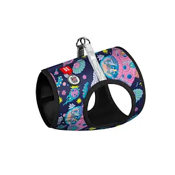 Шлея для собак м'яка Waudog Clothes з QR-паспортом малюнок Рік та Морті 1 ХS2 B 28-31 см C 20-2