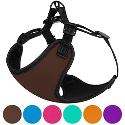 Шлея для собак дрібних порід Bronzedog Sport S 16х14х2 см коричнева - мініатюра 8