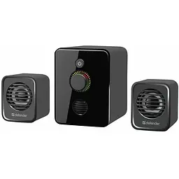 Колонки Defender V12 чорний (65212), 2.1-канальний звук, 2 x 3 Вт + 5 Вт, USB, mini-jack 3.5 мм, підсвічування LED, кабель 0.9 м